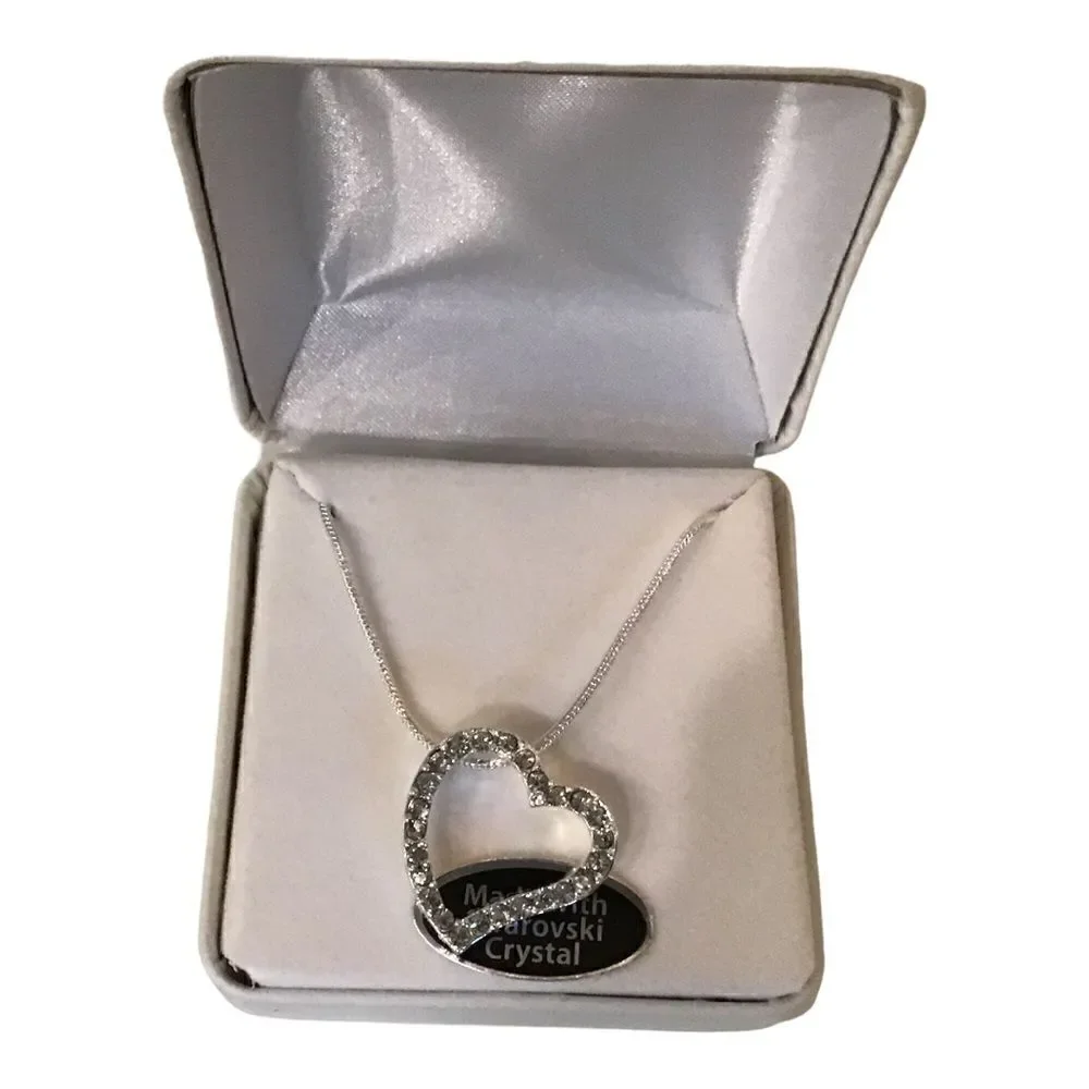 Swarovski Open Heart Silver Necklace